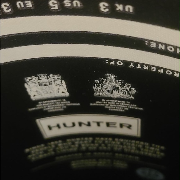 💵NEW💵 Hunter Classic Original Tall Black Waterproof Boots SIZE 5 WITHOUT BOX - Picture 6 of 10